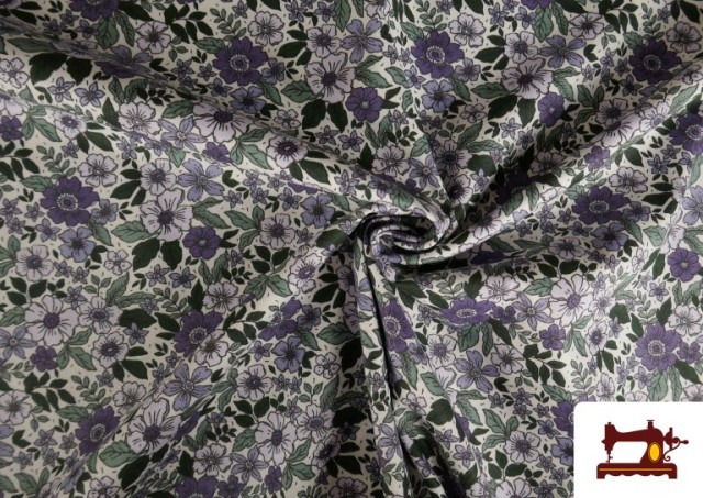 Vente en ligne de copy of Tissu en Coton Imprimé avec Dinosaures couleur Violet foncé
