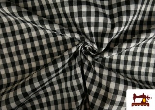 Acheter Tissu à Carreaux Vichy de Couleurs (1 cm) couleur Noir