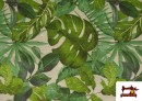 Vente de Tissu en Canvas Tropical Vert