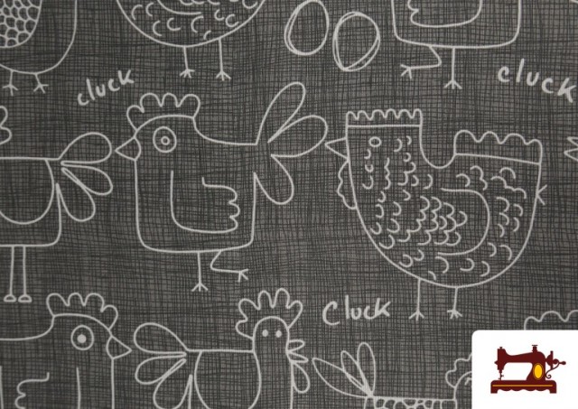 Vente de Tissu en Canvas avec Imprimé Cuisine de Poules