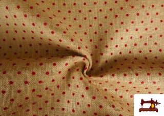 Acheter en ligne Tissu de Sac avec Pois Rouges