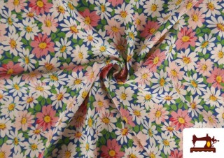 Tissu en Crêpe avec Imprimé Floral