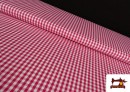 Tissu avec Carreaux Vichy en Coton 100% couleur Fuchsia