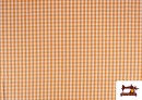 Vente en ligne de Tissu avec Carreaux Vichy en Coton 100% couleur Orange