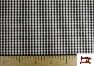 Tissu avec Carreaux Vichy en Coton 100% couleur Noir Tissu avec Carreaux Vichy en Coton 100% couleur Noir
