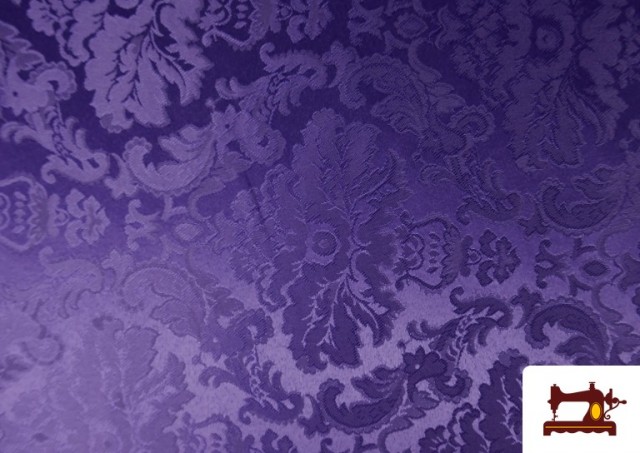 Acheter en ligne copy of Tissu Fantaisie Jacquard Médiéval couleur Violet foncé