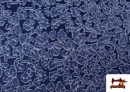 Vente de Tissu en Velours Élastique Jacquard Fantaisie Floral couleur Bleu