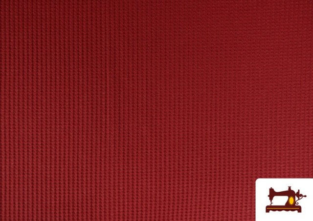 Vente en ligne de Tissu de Tee-Shirt en Coton Waffle Tissé de Couleurs couleur Rouge