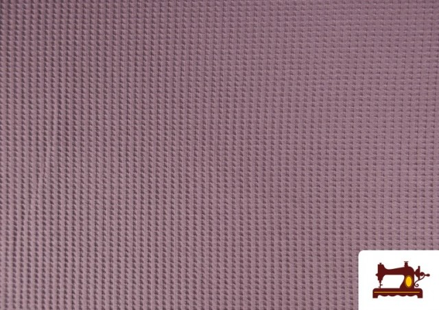 Vente de Tissu de Tee-Shirt en Coton Waffle Tissé de Couleurs couleur Mauve