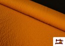 Vente de copy of Tissu en Viscose avec Fleurs Blanches couleur Orange