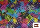 Acheter Tissu en Canvas avec Imprimé Digital Graffiti
