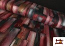 Acheter Tissu Style PuntRoma Imprimé avec Rectangles couleur Grenat