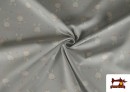 Vente en ligne de Tissu en Viyella de Coton Gris Imprimé avec Lapins