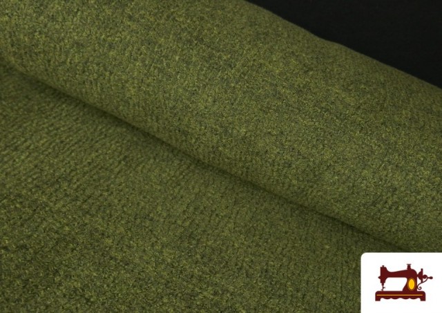 Acheter en ligne Tissu en Laine Curly de Tee-Shirt couleur Vert