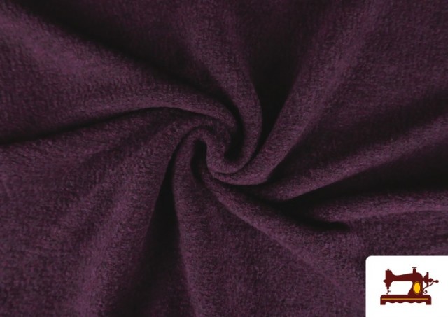 Tissu en Laine Curly de Tee-Shirt couleur Violet foncé