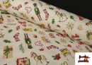 Tissu pour Décoration avec Casse-Noisette de Noël (Largeur 140 cm)