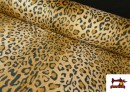 Tissu en Coraline Polaire Douce Léopard Marron