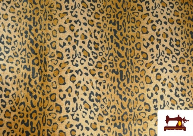 Acheter Tissu en Coraline Polaire Douce Léopard Marron