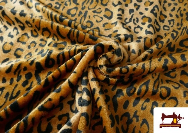 Vente en ligne de Tissu en Coraline Polaire Douce Léopard Marron