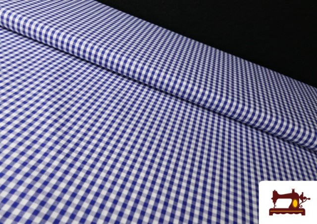 Vente en ligne de Tissu avec Carreaux Vichy en Coton 100% couleur Gros bleu