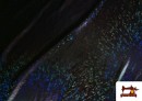 Vente en ligne de Tissu en Lycra Doré avec Hologramme Multicolore couleur Noir