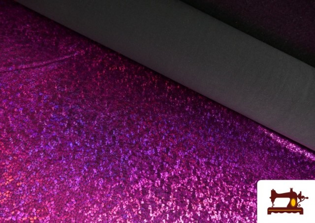 Acheter Tissu en Lycra Doré avec Hologramme Multicolore couleur Rosé