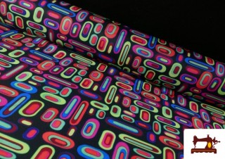 Tissu en Stretch Imprimé avec Capsules