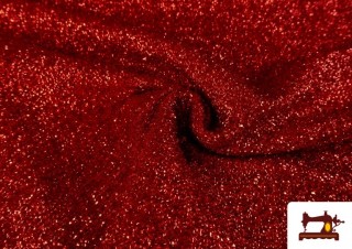 Vente de Tissu Raphia Métallisé Rouge