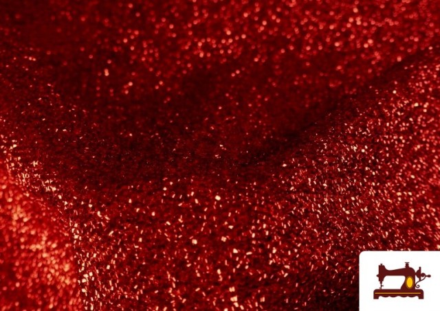 Acheter en ligne Tissu Raphia Métallisé Rouge