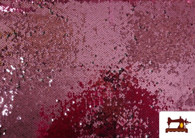 Vente en ligne de Tissu avec Paillettes Bicolore couleur Rose pâle