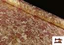 Tissu en Jacquard Floral avec Cachemire pour Vêtements couleur Rosé