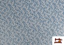 Acheter en ligne copy of Tissu en Coton Imprimé avec Fleurs de Couleurs couleur Bleu