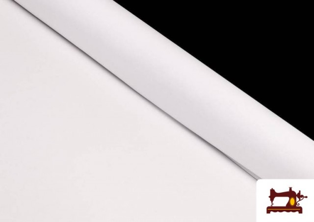 Vente en ligne de Tissu en Doublure de Tee-Shirt Blanc/Noir couleur Blanc