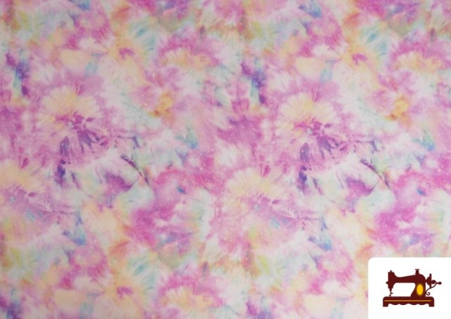 Acheter Tissu en Softshell avec Imprimé Tie-Dye Multicolore