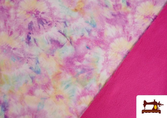 Acheter en ligne Tissu en Softshell avec Imprimé Tie-Dye Multicolore