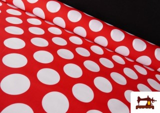 copy of Tissu Rouge à Pois Noirs