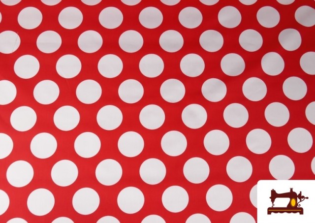 Acheter copy of Tissu Rouge à Pois Noirs