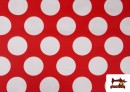 Vente de Tissu Tissu à Gros Pois Blancs Coton