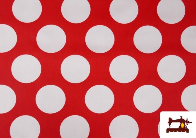 Vente de copy of Tissu Rouge à Pois Noirs