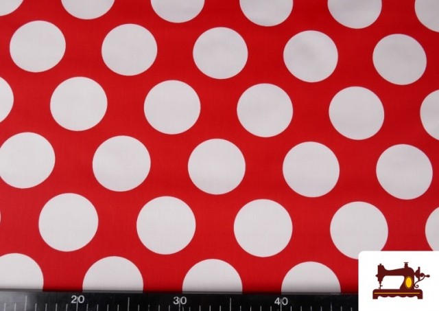 Acheter en ligne copy of Tissu Rouge à Pois Noirs