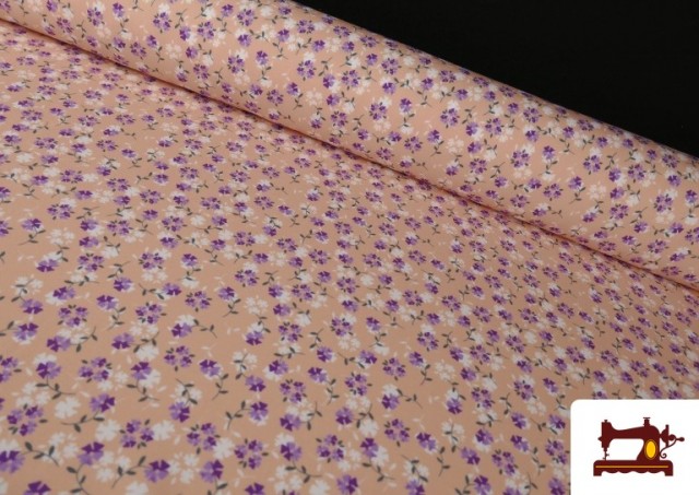 Vente en ligne de copy of Tissu en Crêpe Floral couleur Violet