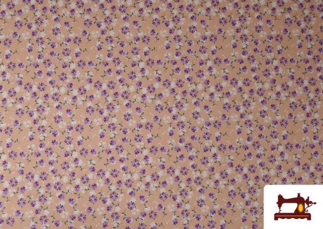 copy of Tissu en Crêpe Floral couleur Violet