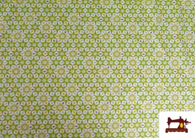 Acheter copy of Tissu French Terry avec Imprimé Floral Multicolore couleur Vert