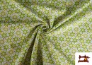 Acheter en ligne copy of Tissu French Terry avec Imprimé Floral Multicolore couleur Vert