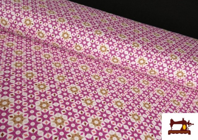 Vente en ligne de copy of Tissu French Terry avec Imprimé Floral Multicolore couleur Rosé