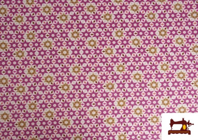 copy of Tissu French Terry avec Imprimé Floral Multicolore couleur Rosé