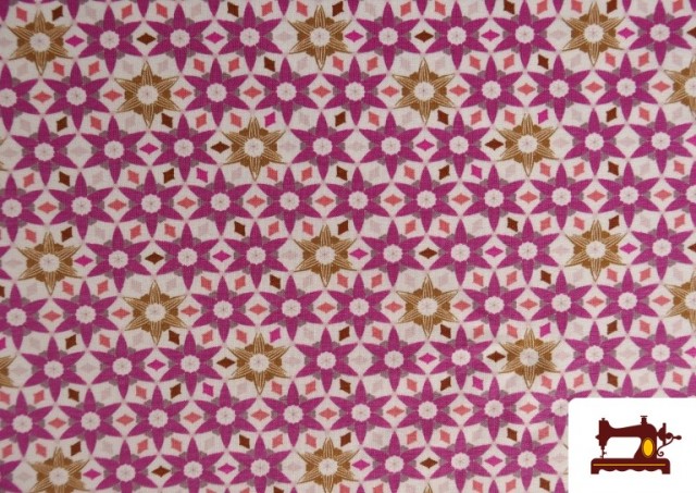 Acheter copy of Tissu French Terry avec Imprimé Floral Multicolore couleur Rosé