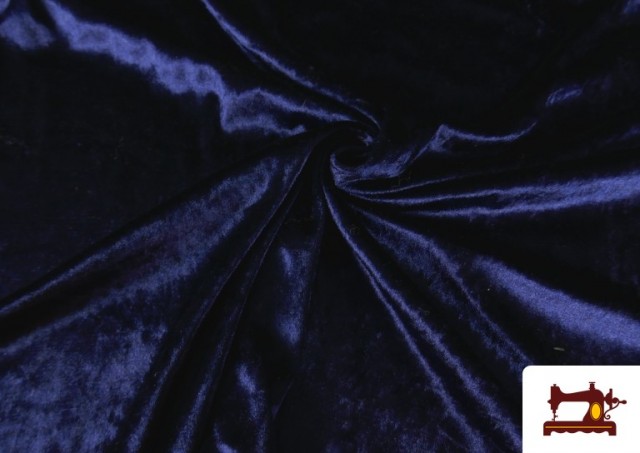 Vente de Tissu en Velours Économique couleur Bleu Marine