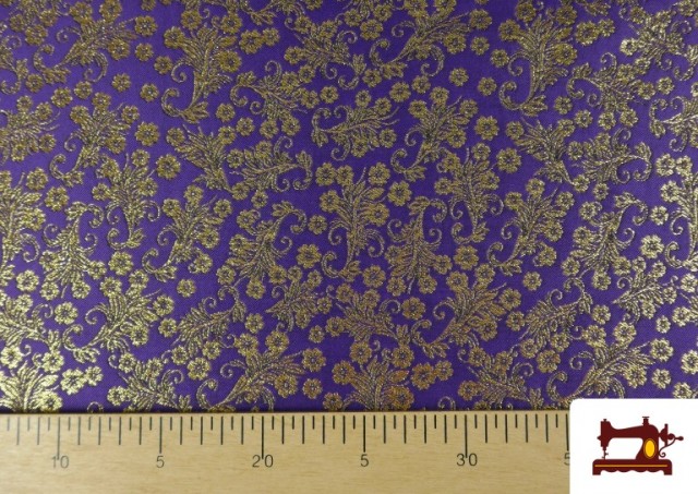 Acheter en ligne Tissu en Jacquard Floral Fantaisie Brillant Largeur 280 cm