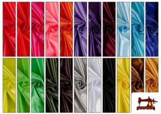 Tissu Satiné/Ketten de Couleurs - Pièce 25 Mètres
